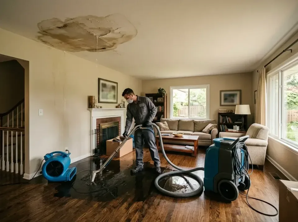 attic-pipe-burst-ceiling-drip-008 — frequently asked questions, Water Damage Restoration & Carpet Care in Alexandria, MN